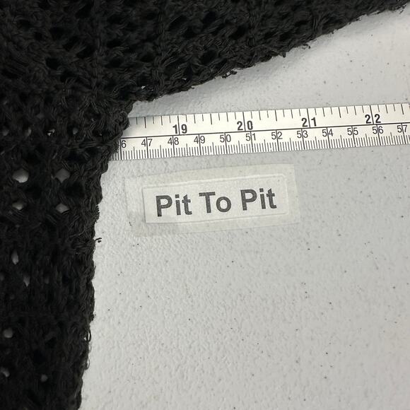 Its Our Time Women Black Crochet Tie Front Top Sz M Festival Hippie Boho Cropped - Picture 3 of 5